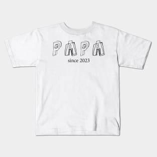 Papa since 2023 Kids T-Shirt